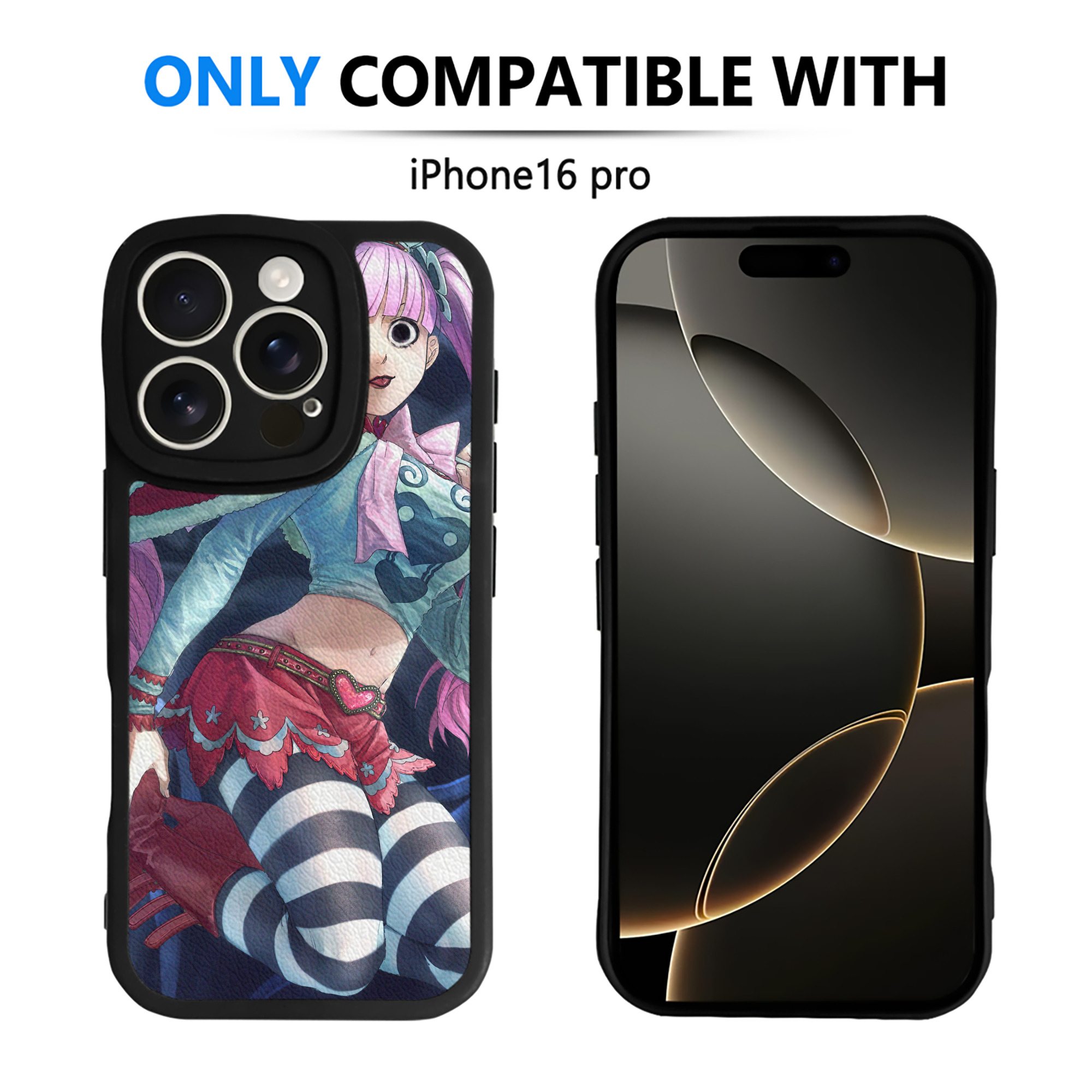 （画像用） ワンピース ONE PIECE 【iPhone 16シリーズ対応】シリコンスマホケース（レザー調） 材質：シリコン
